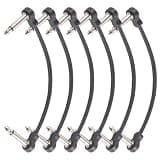 3/6Pcs Electric Guitar Effect Pedal Patches Cable Cord Right Angle Pedal Board Cables Musical Instrument Accessories