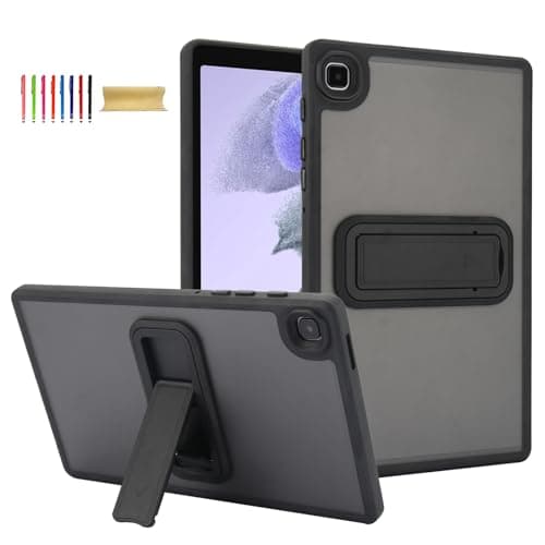 for Galaxy Tab A8 10.5 Inch Case, Slim Fit Hard PC TPU Shockproof Kickstand Bumper Anti-Scratch Drop Protection Lightweight Case Cover for Samsung Galaxy Tab A8 10.5" SM-X200, Black