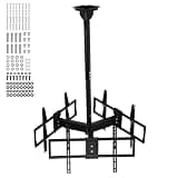 Generic Ceiling TV Mount Bracket for 32-70 Inch Flat Screen Displays Support 3 Screens 360 Degree Commercial Grade TV Mount Full Motion Max VESA 600x400mm 330 Lbs Capacity