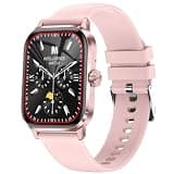 ZW9 Smart Watch with Bluetooth Calling, Heart Rate Monitor, Step Counter, Sleep Tracking, Outdoor Sports, Black and Pink (Pink)