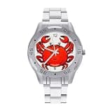 NTVOWPZO Three-Hand Analog Stainless Steel Watches for Men Easy Reader