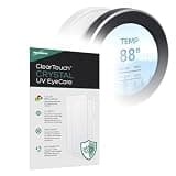BoxWave Screen Protector Compatible With WOWNOVA Circular Temp Monitor (2.1 in) - ClearTouch Crystal Anti-UV EyeCare (2-Pack), Filters out Harmful Blue Light Reduce Fatigue