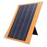 Qinlorgo Solar Panels Portable High Efficiency Solar Charger with Stand, USB C & DC Interfaces, Charge Up to 4 Devices, 16W Polycrystalline Charger for Camping & Home Backup