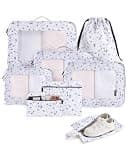 LIGHT FLIGHT 8 Set Packing Cubes for Travel, Durable Travel Essentials for Cruish Ship, Suitcase Organizer Packing Bags (8-Pack 1L+2M+1S+1Shoe bag+2Toiletry Bags+1Laundry Bag)