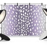Lavender Purple Sheep Skin Backdrop 12x8ft Ombre Farmhouse Animal Print Photography Backdrop Photoshoot Background Tapestry Banner for Birthday Baby Shower Decoration Party Video Photo Studio Props