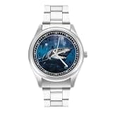 NTVOWPZO Three-Hand Analog Stainless Steel Watches for Men Easy Reader