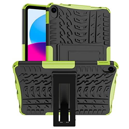 UUcovers for iPad 10th Generation Case 10.9 Inch 2022, for iPad 10.9 Case with Kickstand Heavy Duty Shockproof Hybrid Three Layer Drop Protective Stand Rugged Cover for iPad 10th Gen 10.9", Green