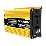 Dual USB Car Voltage Transformer High Power Car Voltage Transformer, 3000W-Peak, AC-Outlet, Dual-USB Ports DC 12V-to AC-110/220V(12V to 110V)