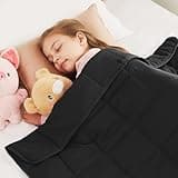 CuteKing Weighted Blanket (7lbs, 40"x 60", Grey) Heavy Blanket for 60-80lbs, Breathable Microfiber Material with Glass Beads All-Season Summer Fall Winter Soft Thick