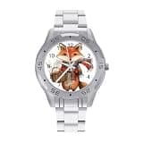 NTVOWPZO Three-Hand Analog Stainless Steel Watches for Men Easy Reader