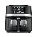 Cuisinart Air Fryer, 4.5-Quart Basket Fryer with 4 Cooking Functions to Air Fry, Roast, Bake, and Keep Warm, 4 Airfryer Presets, Dishwasher-Safe Parts, AIR-160NAS, Stainless Steel & Black