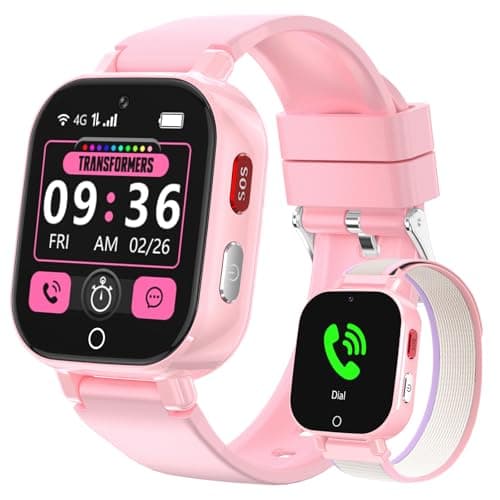 Transfomers 4G Kids Smart Watch for Boys Girls, Kid Smart Watch with GPS Tracker Two Way Call Video Chat Pedometer, Smartwatches for Kids 4-12 Year Olds