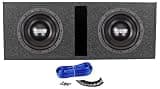 Sundown Audio SA-10 V.2 D4 Bundle: (2) 10 in 1250-Watt RMS Dual 4 Ohm Car Subwoofers, RDV10 Dual 10 in Vented Enclosure, Installation Kit, 4-Items
