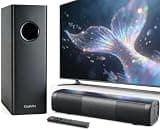 Saiyin 11.7" Sound Bar with Subwoofer, Deep Bass, Bluetooth/AUX/Optical