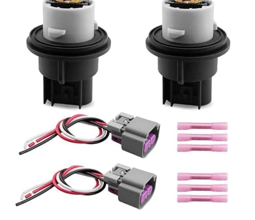 Turn Signal Light Bulb Socket W/ 3 Pin Harness Compatible with Dodge Ram 1500 (2009-2012) Ram 2500 3500(2011-2012) Replace for 68083021AA Parking Light Lamps Socket Holder