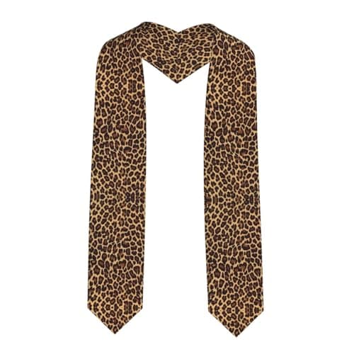 YzgWjBhd Cool Cheetah Leopard Print Graduation Stole, Cute Lightweight Honor Stole, Unisex Adult 72" Long