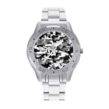 NTVOWPZO Three-Hand Analog Stainless Steel Watches for Men Easy Reader