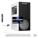 HP OMEN 16L AI Gaming Desktop PC (Intel Ultra 7 265F, GeForce RTX 5060 Ti 16GB GDDR7, 16GB DDR5, 1TB SSD, RGB Fans, 500W PSU, WiFi 6, Bluetooth 5.4, RJ-45, Win 11 Home) w/DKZ USB Port Expander