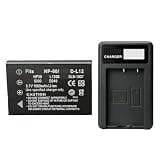 NVVSHND NP-60 FNP60 CNP-30 K5000 D-Li2 Li-20B Battery with Charger, Compatible for Fujifilm F50I F501 F401 Zoom F410 F601 F601Z(1PCS Battery with Charger)