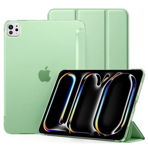 Mastten for iPad Pro 11 Inch Case (M5/M4) 2025/2024 6th/5th Generation, (Model: A3357/A3358/A3359/A2836/A2837/A3006), Slim Stand Hard PC Translucent Back Shell Smart Cover with Auto Wake/Sleep, Green