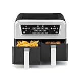 Cuisinart Dual Basket Air Fryer, 2-4.25 QT Baskets, Total 8.5 QT, 4 Functions Air Fry, Roast, Bake and Keep Warm, Features Sync Finish and Sync Settings, Toss Reminder, Auto Warm Mode and Auto-Pause