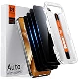 DIMONCOAT 4-PACK Privacy Screen Protector Compatible with iPhone 16 Pro [Auto Alignment Kit] [10X Military Protection] 16 Pro 6.3 inch Tempered Glass Film [Case Friendly]
