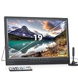 NORTHING 19.2 Inch Portable TV with Antenna, 1080P LED Small TV with HDMI Input/AV Input/USB Port, Flat Screen TV Built-in Stand, for Camping Kitchen Bedroom Patio RV Indoor Outdoor