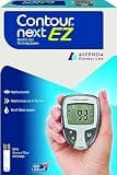 Ascensia CONTOUR NEXT EZ Blood Glucose Monitor All-In-One Kit with Test Strips, Accurate Blood Sugar Monitor, Easy-to-Use Glucose Meter, Portable and Reliable Diabetes Testing Kit