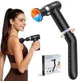 Beyn Hot and Cold Massager Gun with Detachable Extended Handle, 6 Massage Heads & LCD Display - Deep Tissue Massager for Neck Back Body Muscle Pain Relief