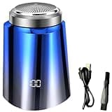 Mini Electric Shaver for Men and Women, Portable Type-C Rechargeable Razor, Waterproof IPX6, Steel Blade, LED Display, for Face and Body Grooming