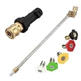 Bloszen High Pressure Extension Rod Set with 5 Nozzles Pressure Washer Adapter for Garden Yard Car Wash Supplies