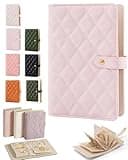Frewac Travel Jewelry Notebook PU Leather Binder Organizer Case with Zipper Velvet Pouches Bags Luxury Portable Storage Book 5 Detachable Pages for Necklaces, Rings, Earrings, Bracelet, Tangle-Free