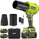 FAOGO Cordless Leaf Blower with 2 Batteries & Charger - 990,000 RPM Electric Handheld Blower, Lightweight, Double Run Time for Lawn, Yard, Patio, Garden Cleaning