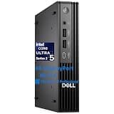 Dell Pro Micro Plus Mini PC Desktop Computer, Intel Core Ultra 5 235T, 64GB DDR5, 2TB PCIe SSD, Wi-Fi 6 Bluetooth Ethernet, Supports 4 Monitors, Windows 11 Pro, Everyday Use