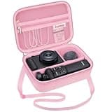 Supmay Hard Travel Case for Sony ZV-1F / ZV-1 / ZV-1 II Digital Camera, Protective Cases Bag Fits Vlogger Accessory Kit Tripod, Microphone, LED Video Light, Extra Zipper Pocket fit Battery Pack, Pink