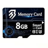 8GB Memory Card with Adapter, High Speed TF Card UHS-I Class 10 A1, Red Gold Flash Storage Expansion for Smartphones, Tablets, Dash Cams & Security Cameras
