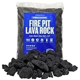 American Fire Products | Medium Lava Rock, 1/2" - 1" | Use in Fireplace, Fire Pit or Bowl | Outdoor & Indoor Volcanic Rock for Natural Gas or Propane Fires | Decorative Landscaping | 10 lb Bag