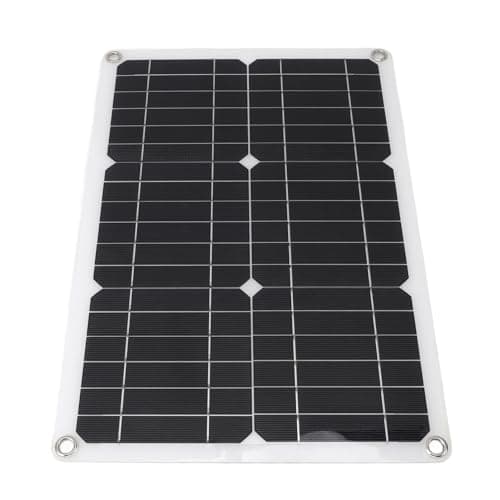 Focket Panel, 18V Monocrystalline High Efficiency Flexible Solar Panel, Module with Clamp/Holder Wire Suction Cups for Car RV Yacht Boat Caravan