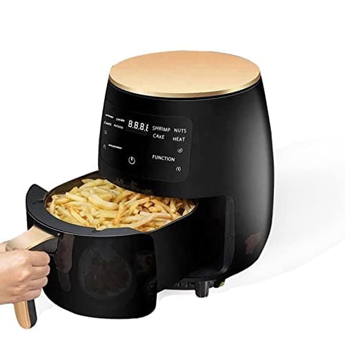 AMAYYAkqzg Air Fryers Digital Electric Deep Air Fryers Professional Kitchen Appliance 4.5L Professional Kitchen Multi Cooker airfryer (Color : Black, Size : UK)