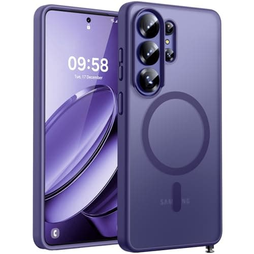 TOCOL for Samsung Galaxy S26 Ultra Case, Built-in Magnetic Ring, Drop Protection, Slim Translucent Matte Phone Case for Galaxy S26 Ultra 6.9 inch (Midnight Purple)