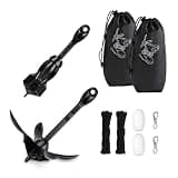 Alpinista Kayak Anchor, 3.5 lb Paddle Board Anchor Kit with 40 ft Marine Rope for Kayak, Canoes, SUP, Fishing, and Paddleboard Accessories