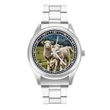 NTVOWPZO Three-Hand Analog Stainless Steel Watches for Men Easy Reader