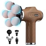 Massage Gun with Wide-Coverage Head for Muscle Relaxation, Handheld Percussion Massager for Neck, Shoulders, Back, Arms and Legs, Easy to Use at Home, Office, Gym, Travel and Holiday Gifts,