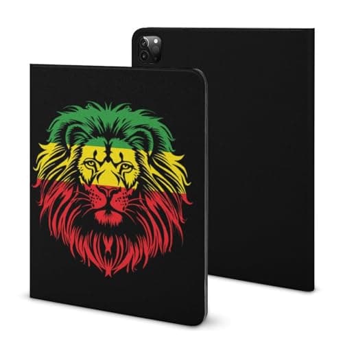 Lion of Judah Reggae Cute Protective Case Compatible with iPad Pro 2020/2020/2020 Air 4/Pro2021/Air4/Air5 with Pencil Holder