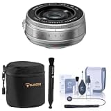 Fujifilm XF 23mm f/2.8 R WR Lens, Silver with ADORAMA Slinger Soft Lens CASE Small 5", PRO Optic Cleaning KI, LENSPEN Cleaner, and Universal Cap Tether