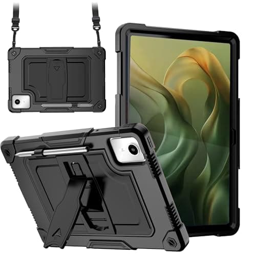 Worcoiy Case for Lenovo idea Tab 11 2025/Tab K11 Gen 2 Tablet, 11 inch with Stand Anti-Shock Dual Layer Case for Moto Pad 2026/Moto Pad 60 Neo (Black)