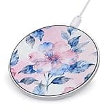 Pink Blue Pattern Wireless Charger Magnetic Phone Induction Charger 10w Fast Wireless Charging Station Compatible with iPhone 17 16 15 14 13 12 Pro Max Samsung Galaxy S25 S24 S23