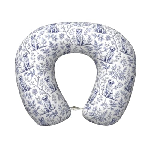 HYQMXGFGYS Golden Retriever Art Travel Pillows Animals Memory Foam Neck Pillow for Traveling Home
