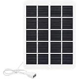 3W 5V Monocrystalline Silicon Panel, Portable Mini USB Solar Charger, DIY Solar Generator Panel 6.3 x 4.7 in for Cellphone, Power Bank, Travel, Outdoor Use