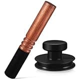 Generic Portable Rubber Suction Handle for Buddha Sound Bowl with Leather Wrapped Wooden Mallet, Protects Bowl from Damage, for Meditation and Sound Healing Sessions